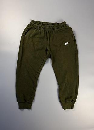 Спортивні штани nike club fleece olive sweatpants khaki m