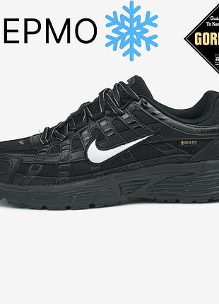 Nike p-6000 full black white swoosh gore-tex termo 3