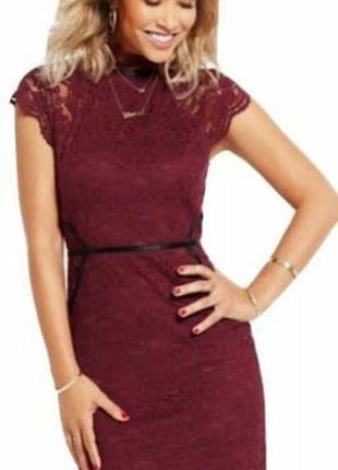 Сукня міді жіноча next myleene klass мереживна бордова