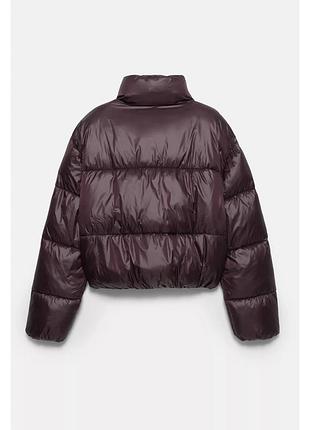 Pull&bear бордовый пуховик 2
