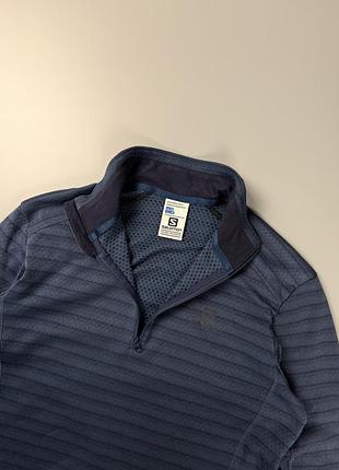 Флісова кофта salomon outrack half zip fleece navy m 2