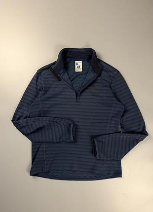 Флісова кофта salomon outrack half zip fleece navy m 6