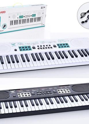Синтезатор з 49 клавішами, мікрофоном, записом, демо, usb, 2 кольори, батарейка, корекція (bx-1682a-b)