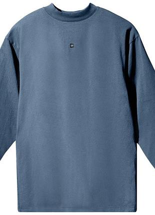 Лонгслів yeezy gap engineered by balenciaga logo long-sleeve tee dark blue 4714530320000 m