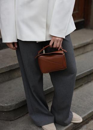 Сумка mini puzzle bag brown 4