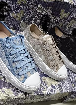 Кеди жіночі christian dior низькі текстиль