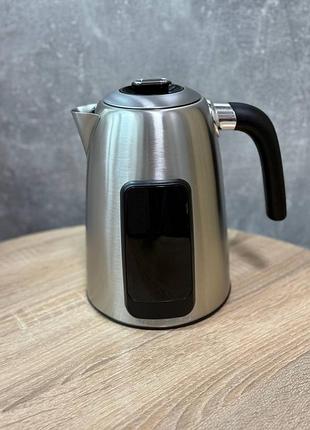 Электрочайник grunhelm eks-26401s из нержавеющей стали 1.7 л 2200 вт стальной