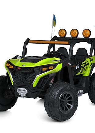 Джип m 6019eblr-5 радиок.2,4g,2*12v12ah,4*45w,mp3,usb,tf,bluetooth,eva,app,кожа,муз.,светло,зеленый