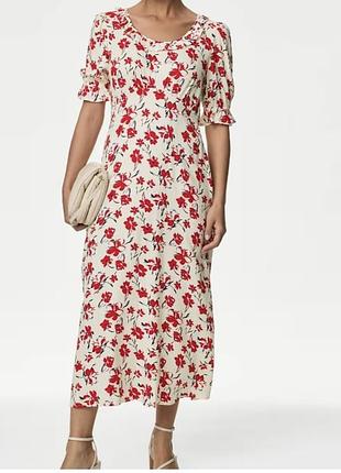 Великолепное платье мидакси в цветочный принт от marks &amp; spencer