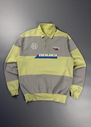 Лонгслів регбійка rhuigi x zara striped rugby polo sweatshirt m