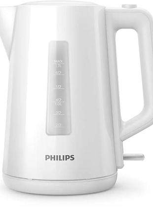 Электрочайник philips series 3000, 1.5 л, пластик, белый