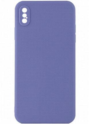 Силиконовый чехол candy full camera для apple iphone xs max (6.5") голубой / mist blue
