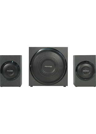 Акустическая система microlab m-110 2.1, 10w, mini-jack, черный