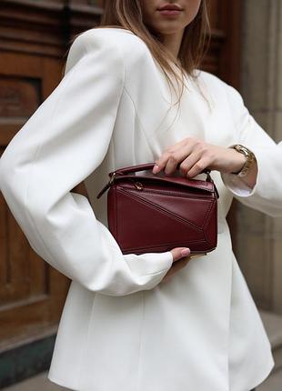Сумка mini puzzle bag burgundy