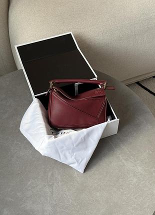 Сумка mini puzzle bag burgundy 4