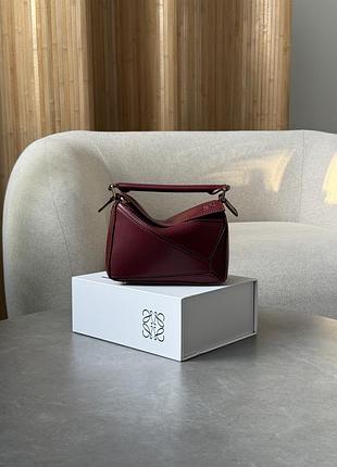 Сумка mini puzzle bag burgundy 5