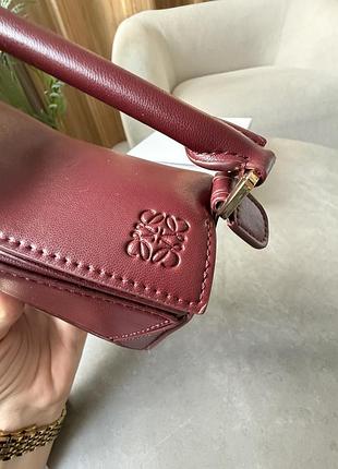 Сумка mini puzzle bag burgundy 7