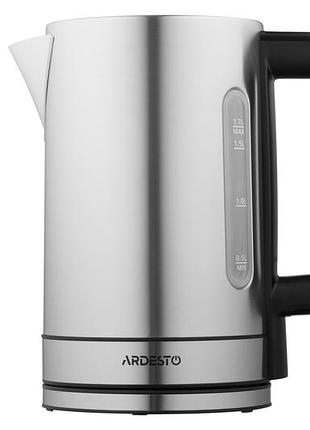 Електрочайник ardesto steel collection ekl-fd700ss, 1.7л, метал, strix, сріблястий