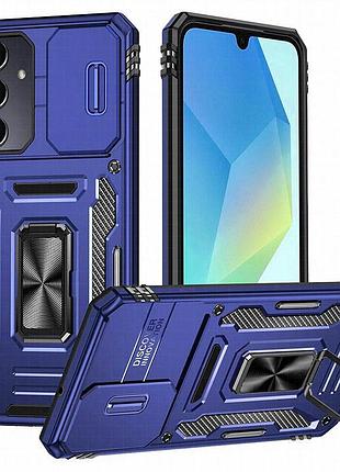 Ударопрочный чехол camshield army ring для samsung galaxy a37 5g / a36 5g / a56 5g синий / navy
