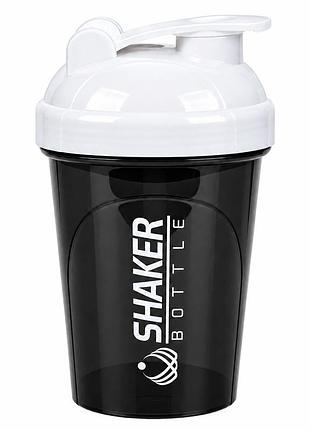 Шейкер спортивний apx shakerbottle, 400 мл, із сіткою для змішування, bpa free, білий