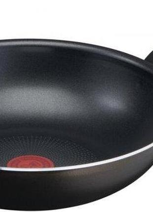 Сковорода tefal xl intense вок, 28см, покриття titanium 2х, thermo-spot, алюм., чорний