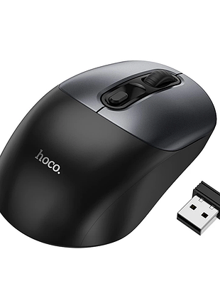 Маніпулятор миша hoco. business wireless mouse black metal gray ( )