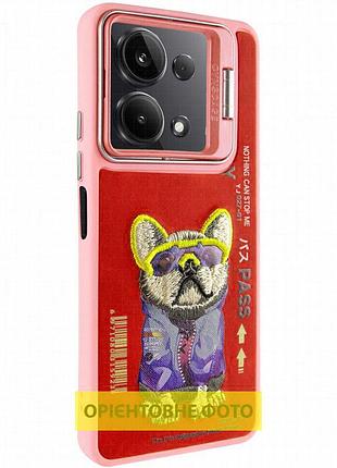 Tpu+pc чехол friends для xiaomi poco x6 / note 13 pro 5g pink dog