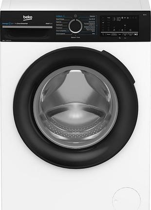 Стиральная машина beko фронтальная, 10кг, 1400, a, 58см, дисплей, инвертор, пар, белый
