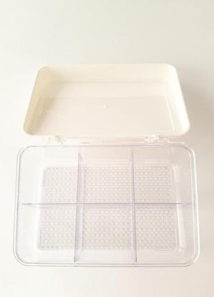 Пластиковый органайзер с секциями для хранения бижутерии и мелочей1 фото