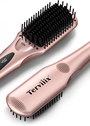 Щітка для випрямлення волосся terviiix hair straightene brush txb026 60 вт електричний випрямляч для укладання