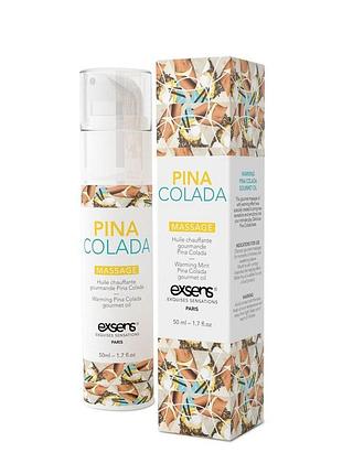 Массажное масло exsens pina colada 50мл разогревающее, без сахара, без парабенов, съедобное
