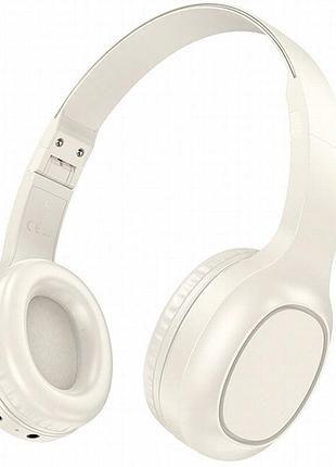 Накладные беспроводные наушники hoco w46 charm milky white