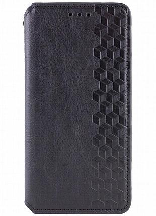 Кожаный чехол-книжка getman cubic (pu) для xiaomi redmi note 13 pro+ черный