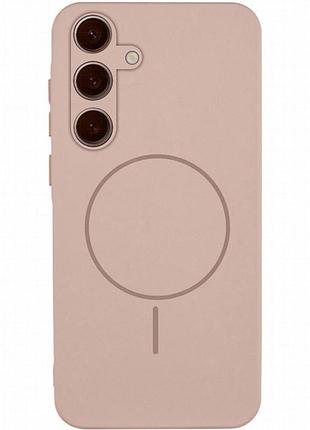 Чехол silicone cover lakshmi full camera (aa) with magnetic fit для samsung galaxy a37 5g розовый / pink sand