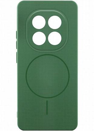Чехол silicone cover lakshmi full camera (aa) with magnetic fit для xiaomi redmi note 15 pro 4g зеленый / dark green