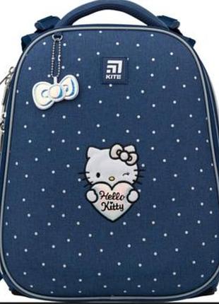 Рюкзак школьный каркасный kite hello kitty ортопедический 38x29x16 см