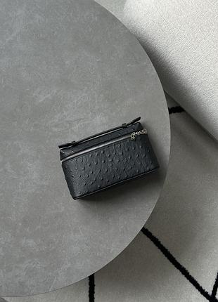 Сумка extra bag 19 ostrich leather black 2