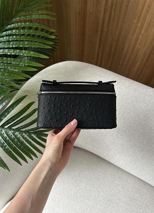 Сумка extra bag 19 ostrich leather black 3