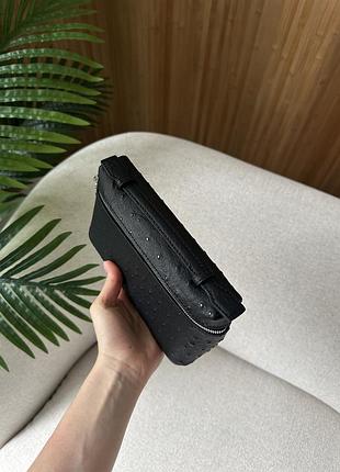 Сумка extra bag 19 ostrich leather black 4