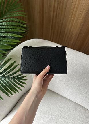 Сумка extra bag 19 ostrich leather black 7
