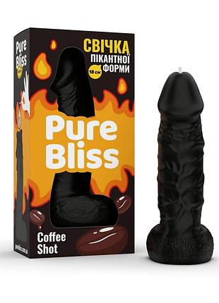 Ароматная свеча пикантной формы pure bliss black coffee shot (кофе) 18 см