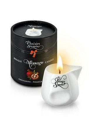 Массажная свеча plaisirs secrets pomegranate (80 мл) подарочная упаковка, керамический сосуд