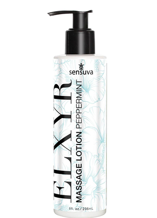 Лосьйон для масажу ніг та ступень sensuva elxyr massage lotion peppermint (236 мл)