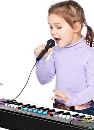 Дитяче піаніно з мікрофоном electronic keyboard 9126 цифрове фортепіано для дітей, 37 клавіш
