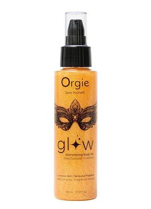 Масло-шиммер для тела orgie – glow shimmering body oil (110 мл), чувственный аромат, увлажнение