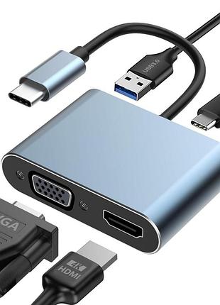 Хаб usb-c 4 в 1 aplimln многопортовый хаб для расширения возможностей устройств