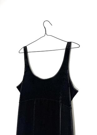 Черное длинное бархатное платье bhs 2