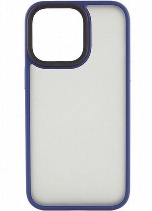 Tpu+pc чехол metal buttons для apple iphone 15 plus (6.7") синий / navy blue