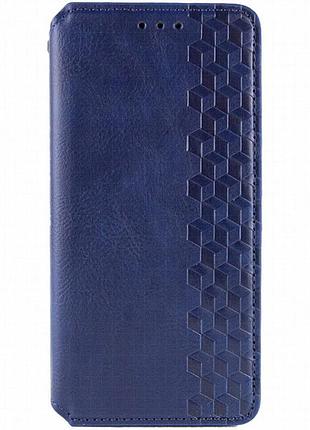 Кожаный чехол-книжка getman cubic (pu) для oppo a58 4g синий