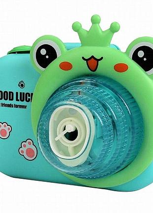 Фотокамера-генератор мыльных пузырей 9996 children's camera frog / green